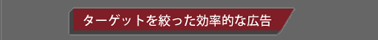 ターゲットを絞った効率的な広告